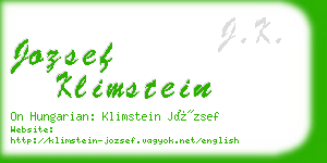 jozsef klimstein business card